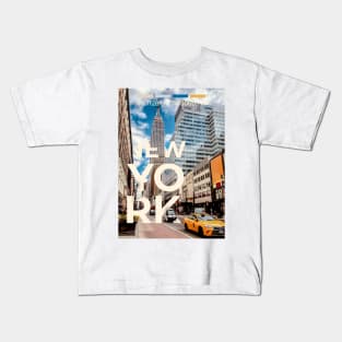 New York Travel Poster Kids T-Shirt